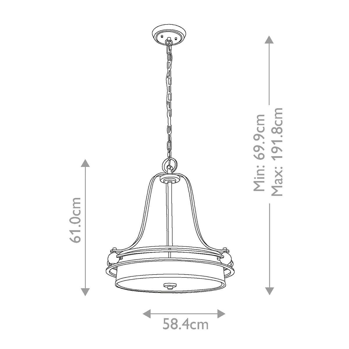 Gotham 4 Light Pendant - Imperial Silver/ Brushed Brass - Image 12