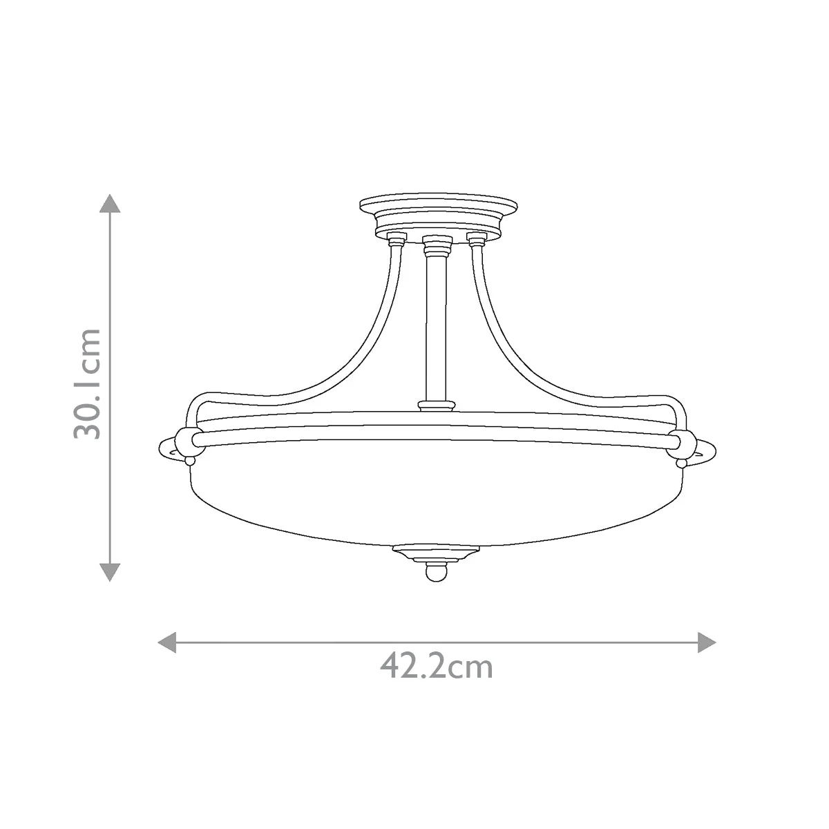 Griffin 3/4Lt Semi-Flush - In Various Finishes - Image 24