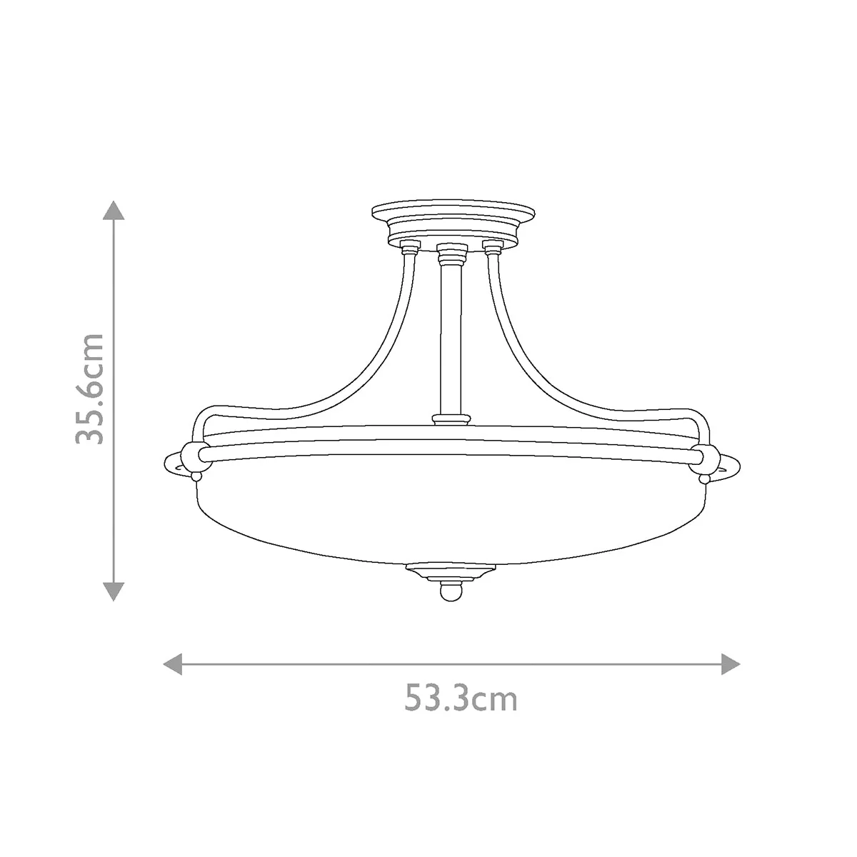 Griffin 3/4Lt Semi-Flush - In Various Finishes - Image 30