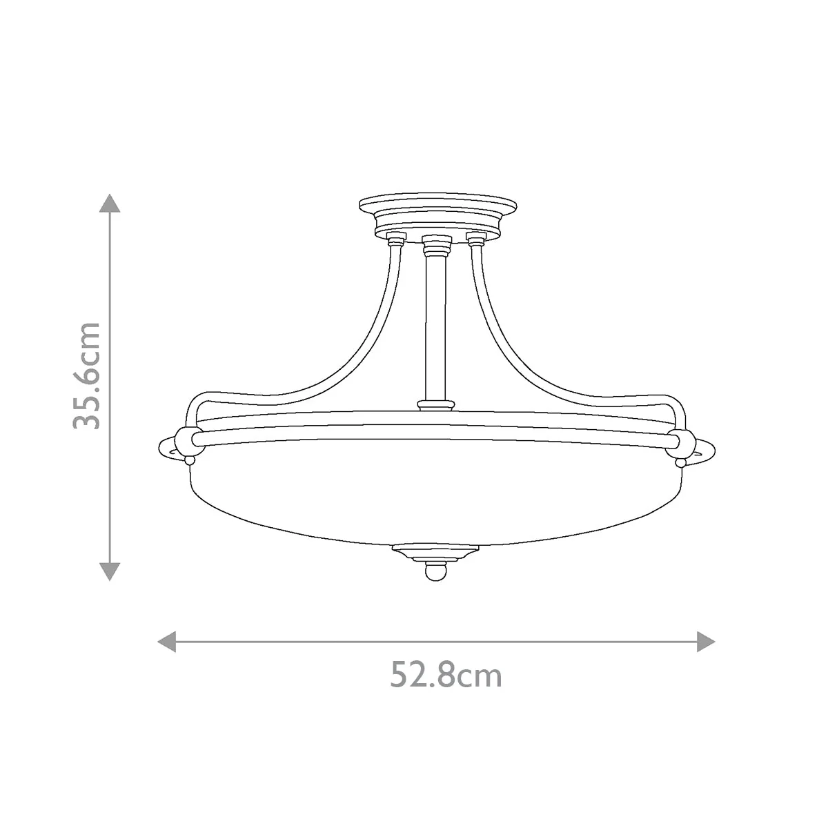 Griffin 3/4Lt Semi-Flush - In Various Finishes - Image 35