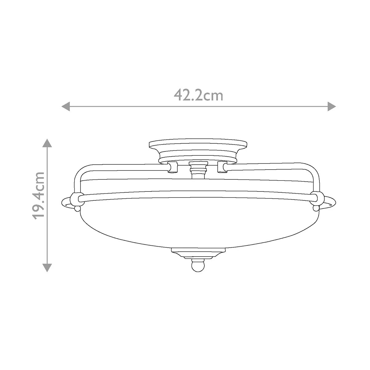 Griffin 3 Light Flush - In Various Finishes - Image 4