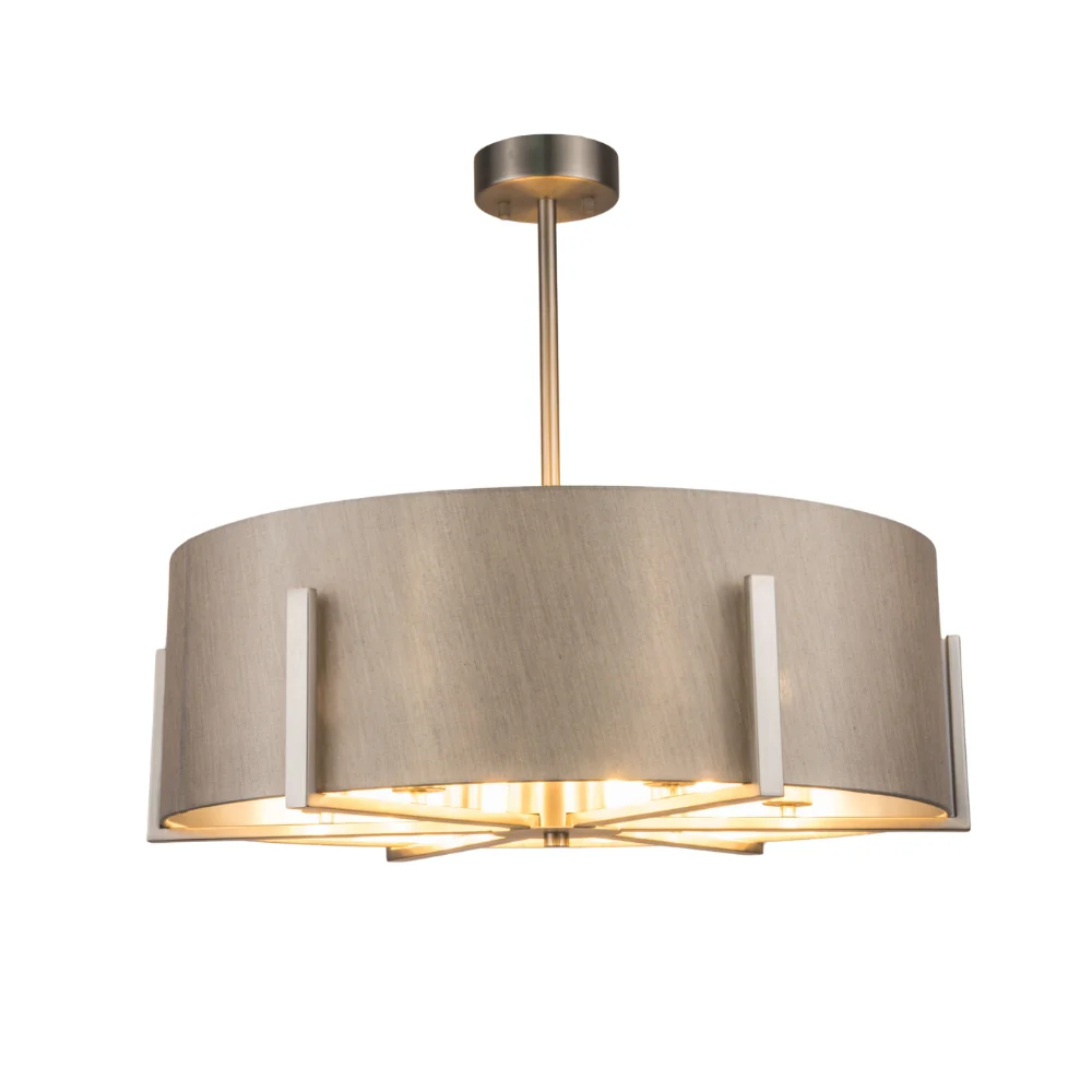 Hadden 6Lt Chandelier- Satin Brass/ Satin Chrome Finishes - Image 2