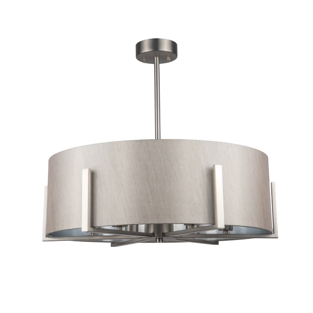 Hadden 6Lt Chandelier- Satin Brass/ Satin Chrome Finishes - Image 5