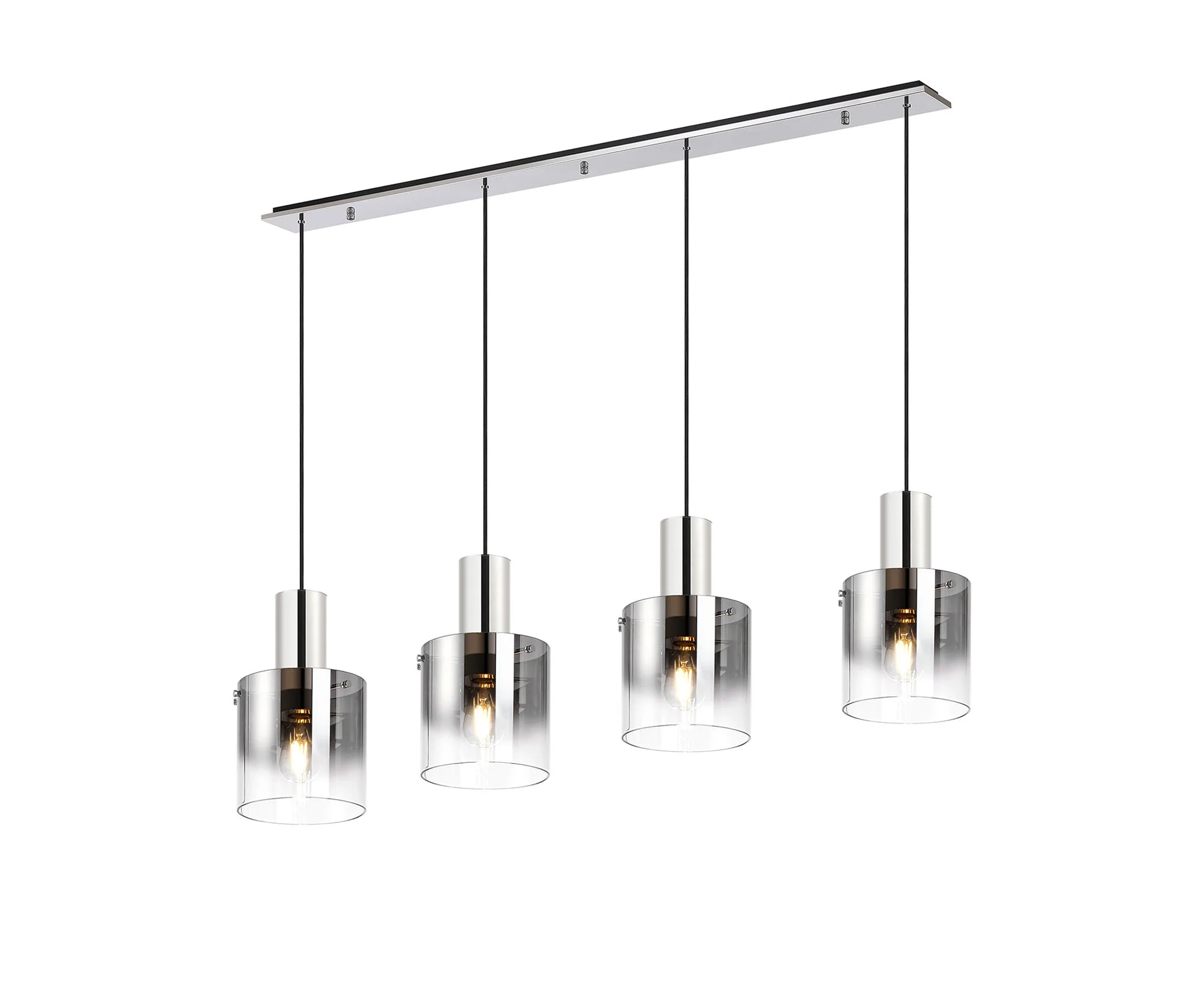Hailey 4Lt Linear Pendant Wide Line Glass - Various Colours - Image 27