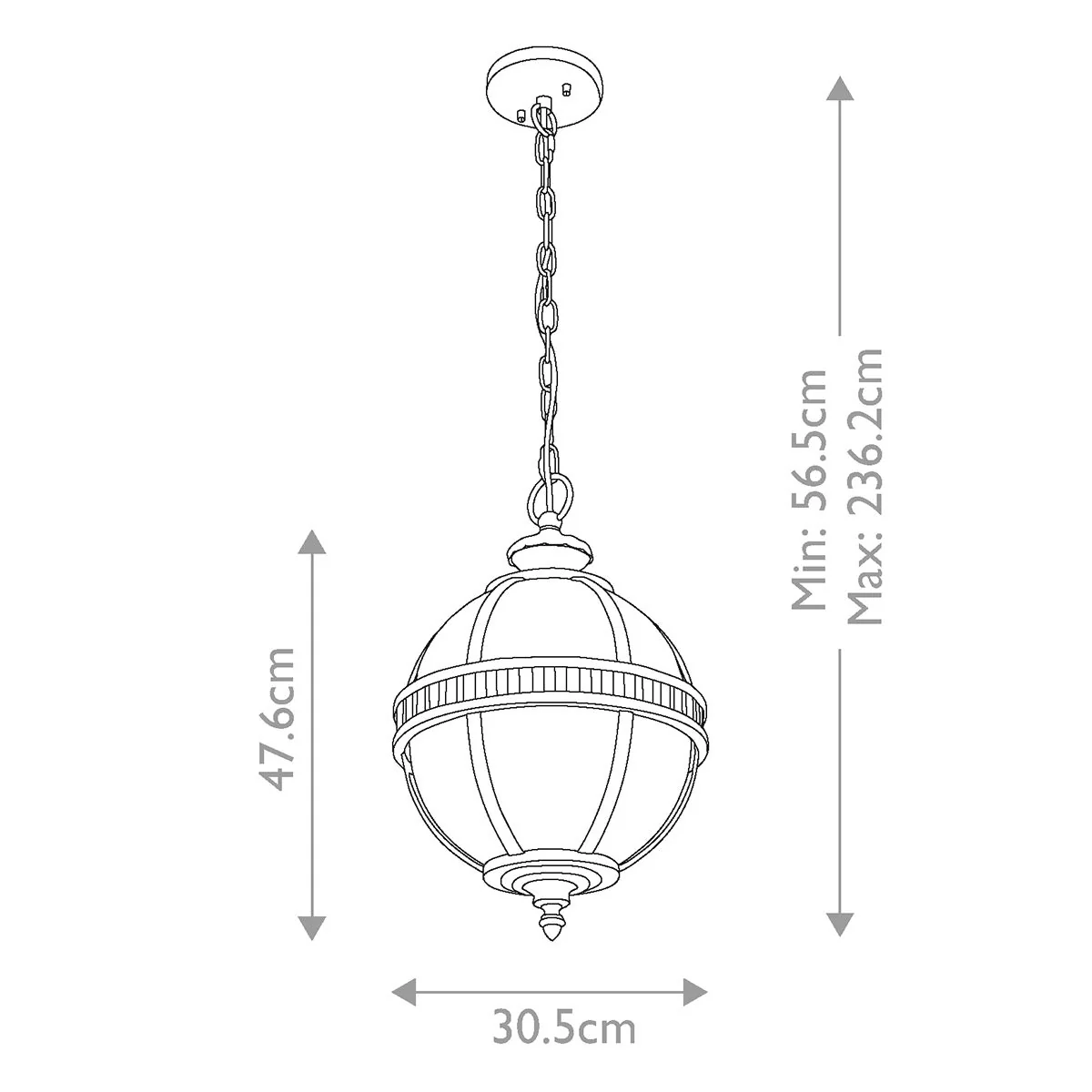 Halleron 3Lt IP44 Lantern - Burnished Bronze/Londonderry IP44 E14 - Image 7