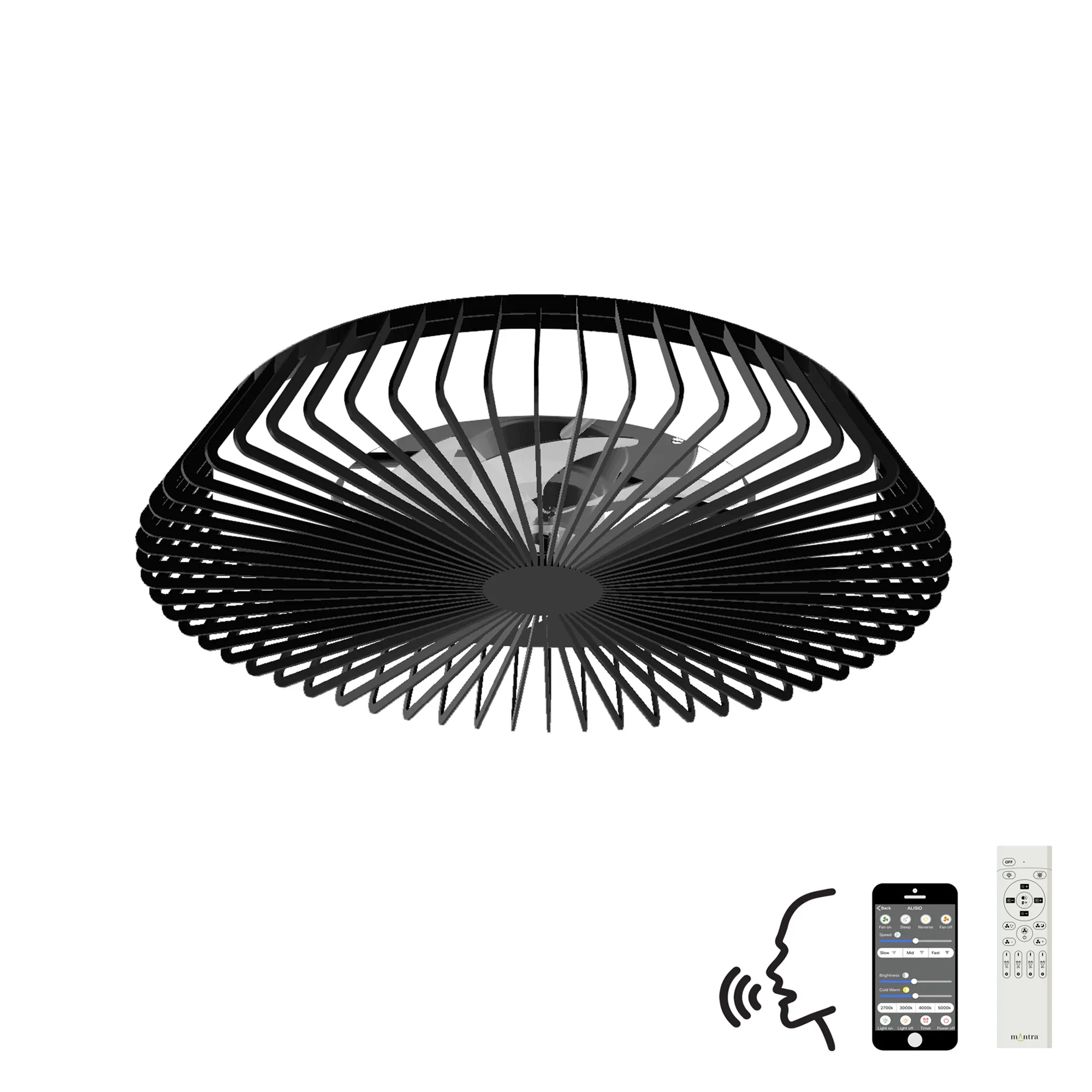 Himalaya LED Fan, Alexa/Google Voice Controls - Various Colours