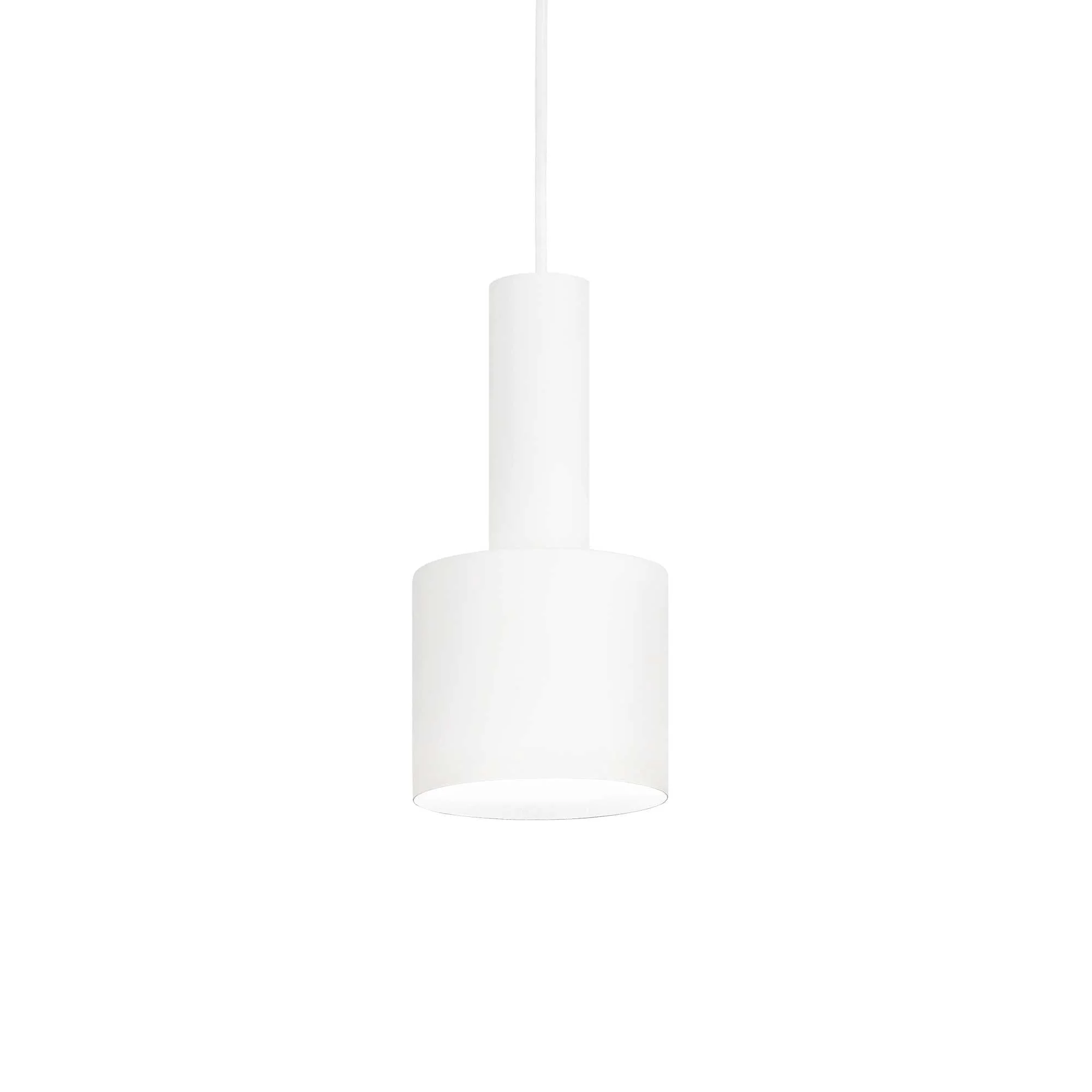 Holly Single Pendant Light - White/Black/Brass Finish