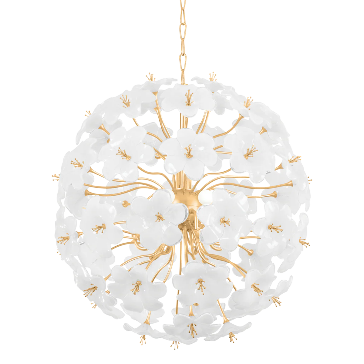 Hygea 6/8Lt Chandelier - Gold Leaf