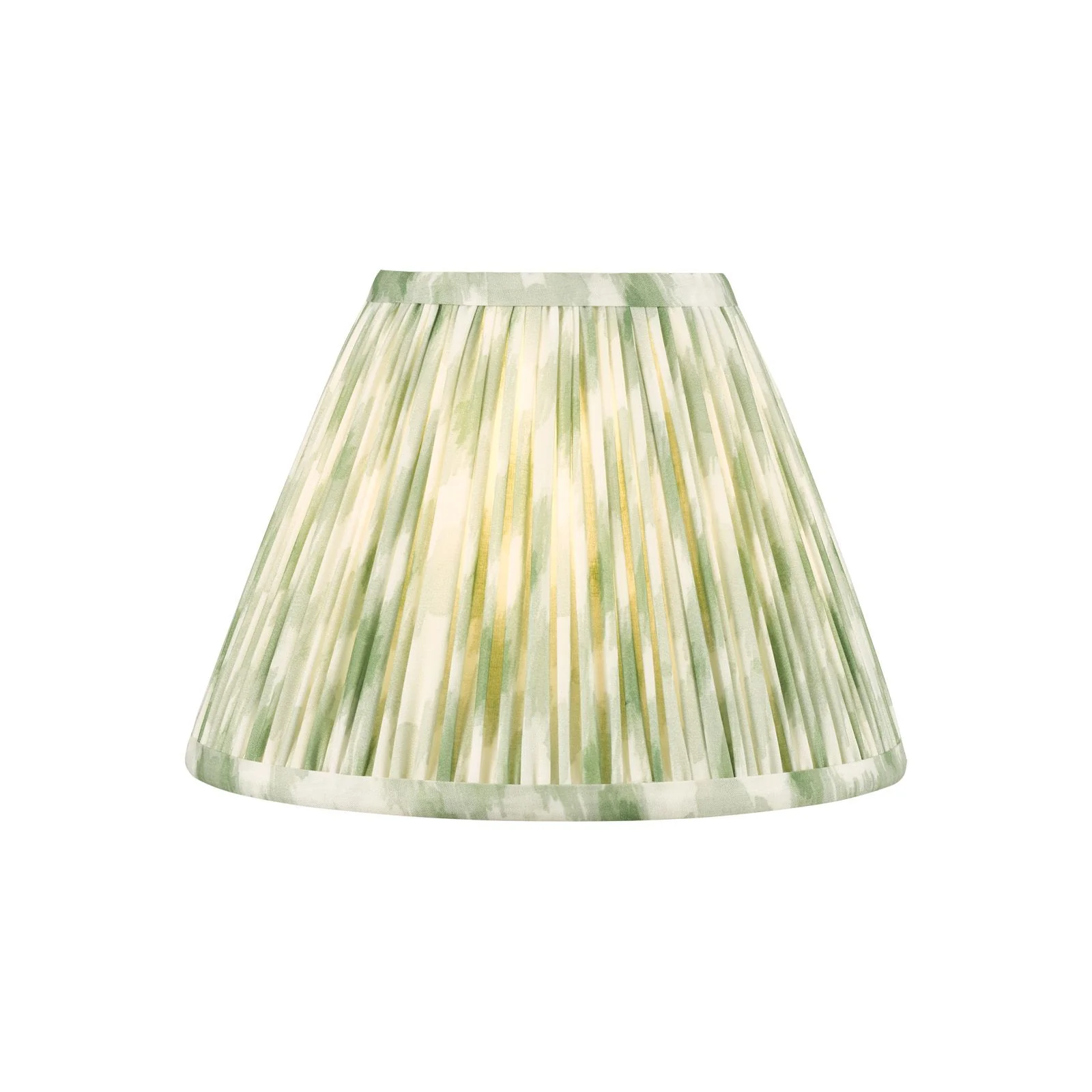 Ikat Green/ Taupe Cotton Empire Shade- Various Sizes