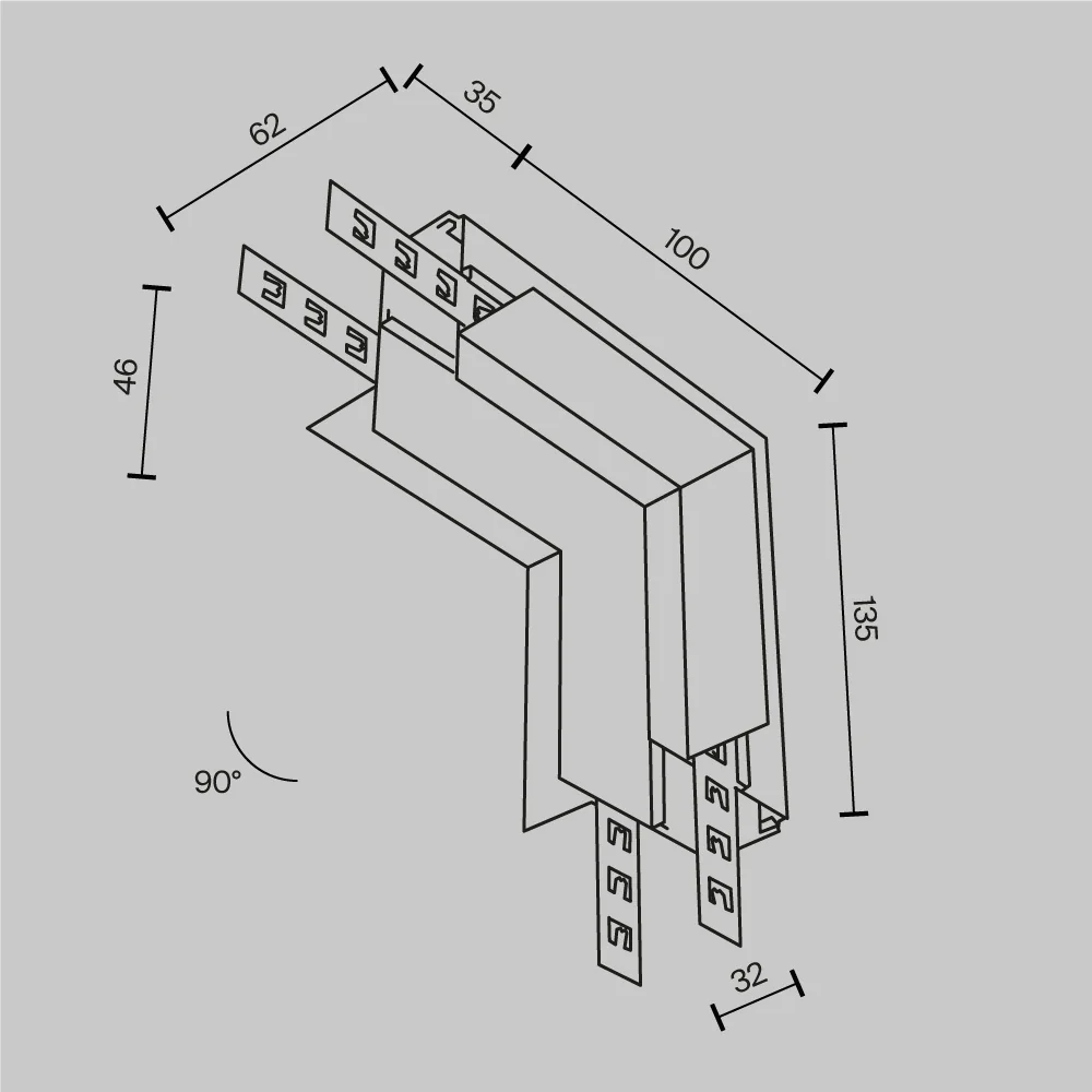 Internal L-connector Exility recessed - Image 16
