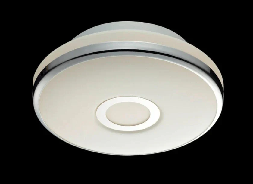 Irvine IP44 White Flush Fitting With Opal Glass