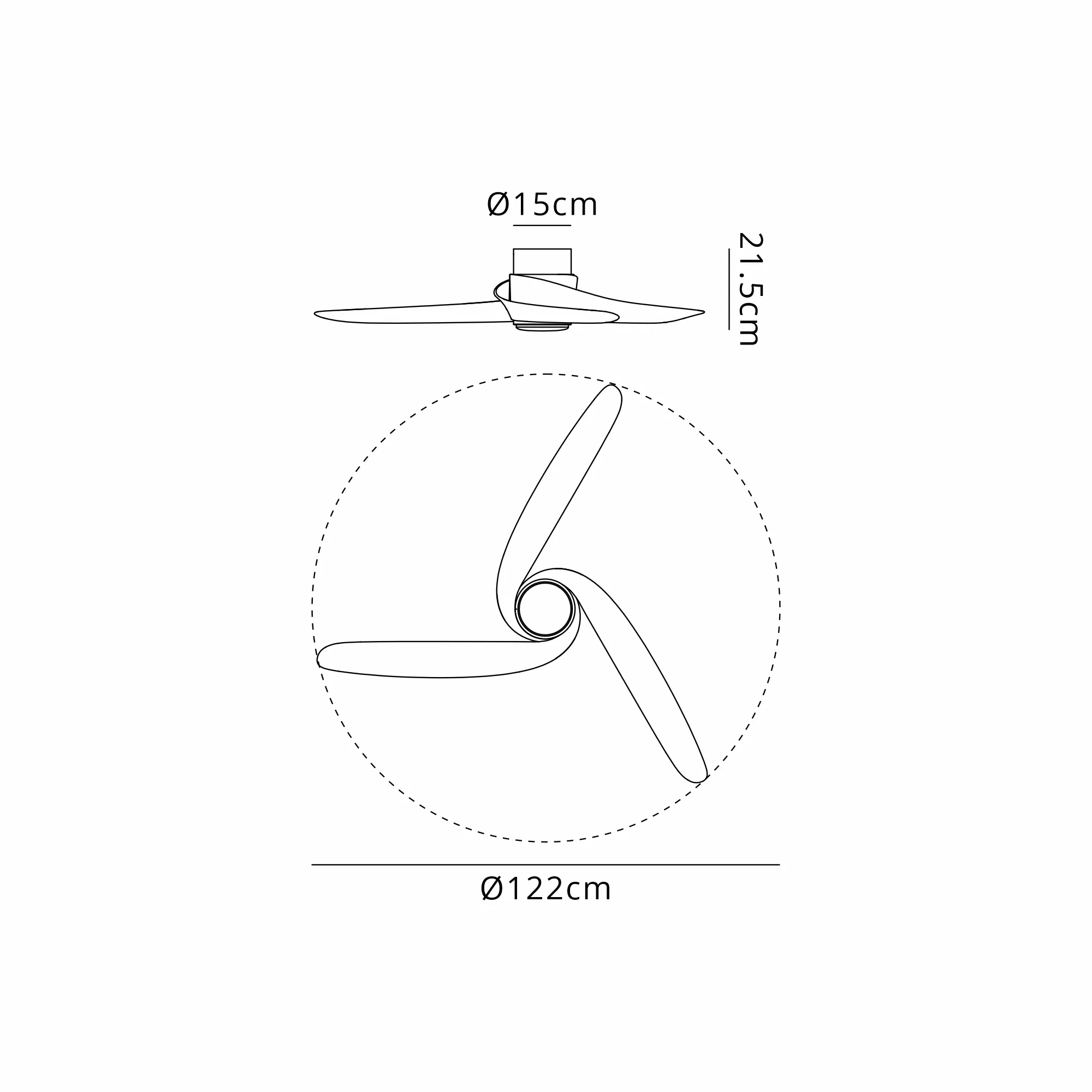 Island LED Fan Light W/ Remote Control - Black - Image 3