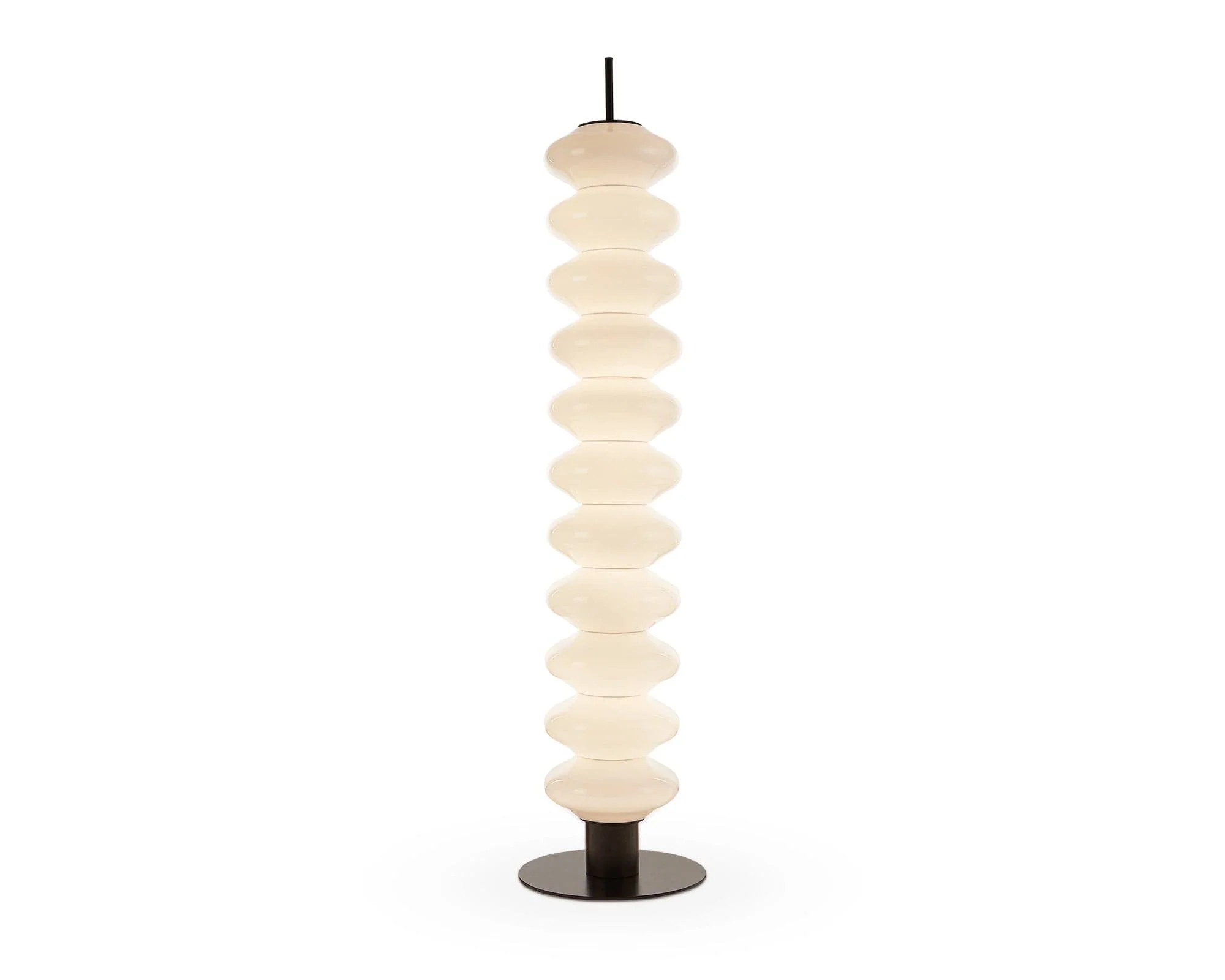 Jana Floor Lamp - White &amp; Black Integrated LED