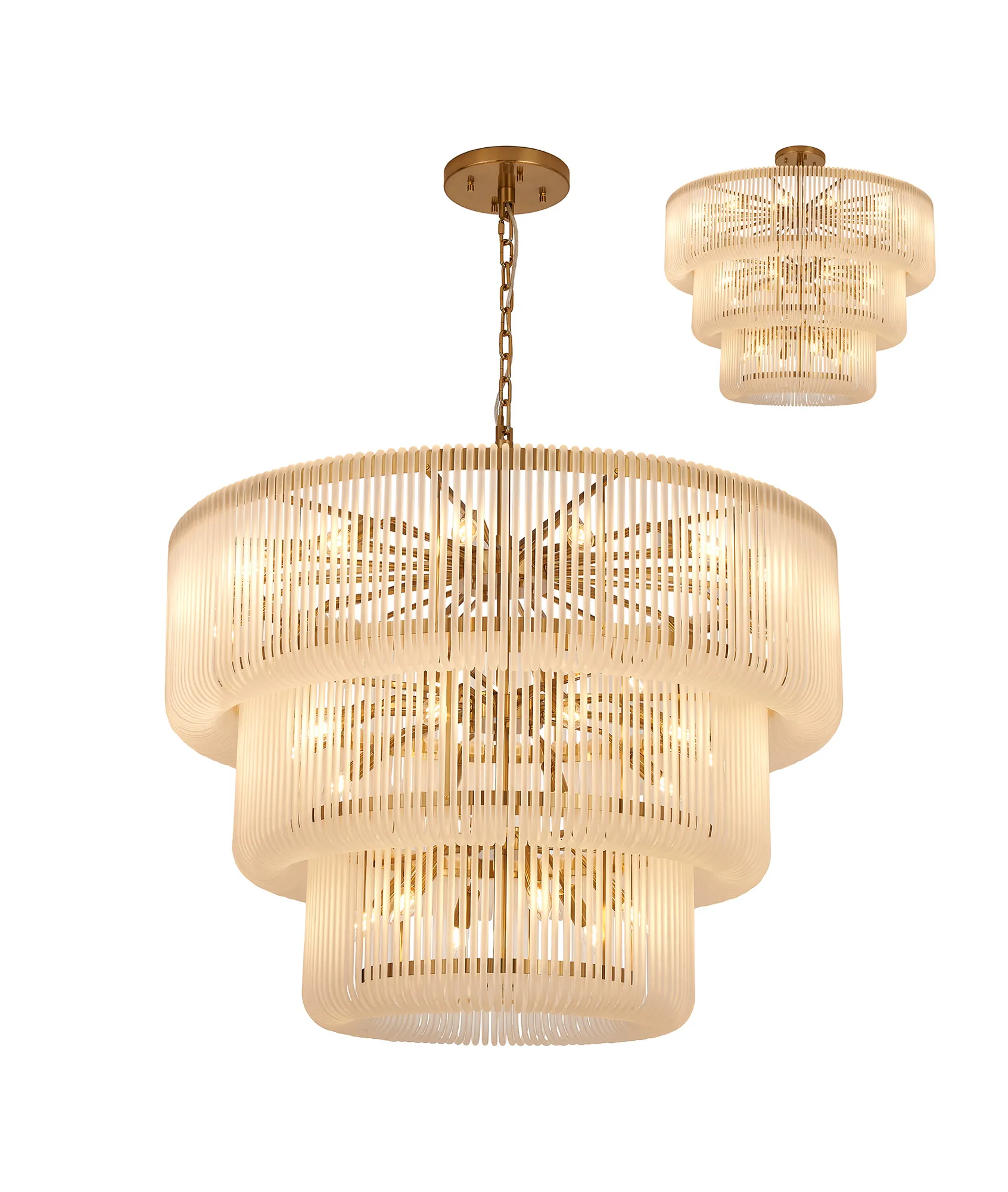 Jonas 2/3 Tier Chandelier- Various Finishes - Image 68