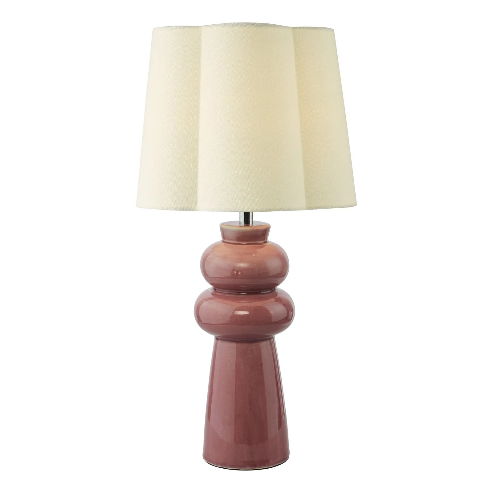 Jordana Table Lamp- Pink/Green and Polished Chrome With Shade