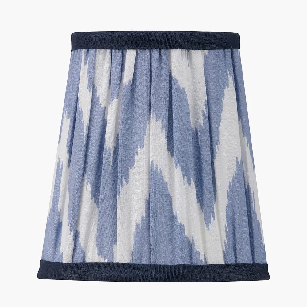 Kamilah 14cm Chevron Tall Lampshade - Red/Blue