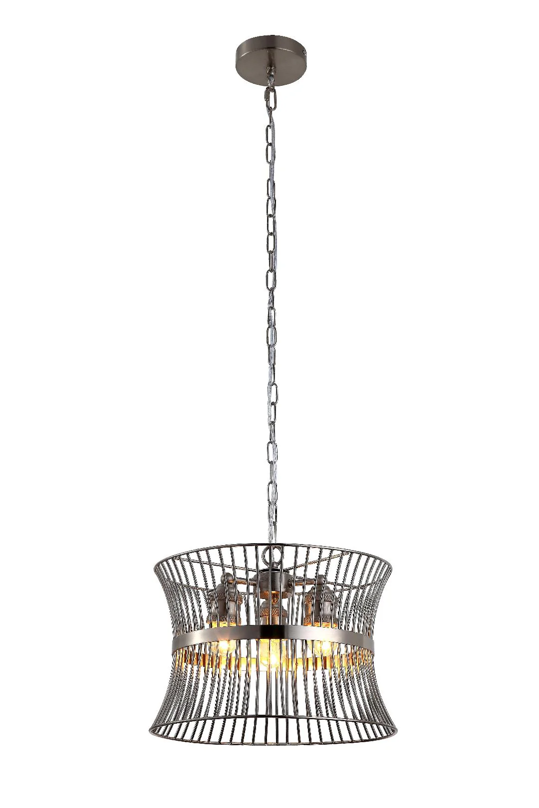 Kapri Center Light Antique Brass/Satin Nickel - Finish - Image 3