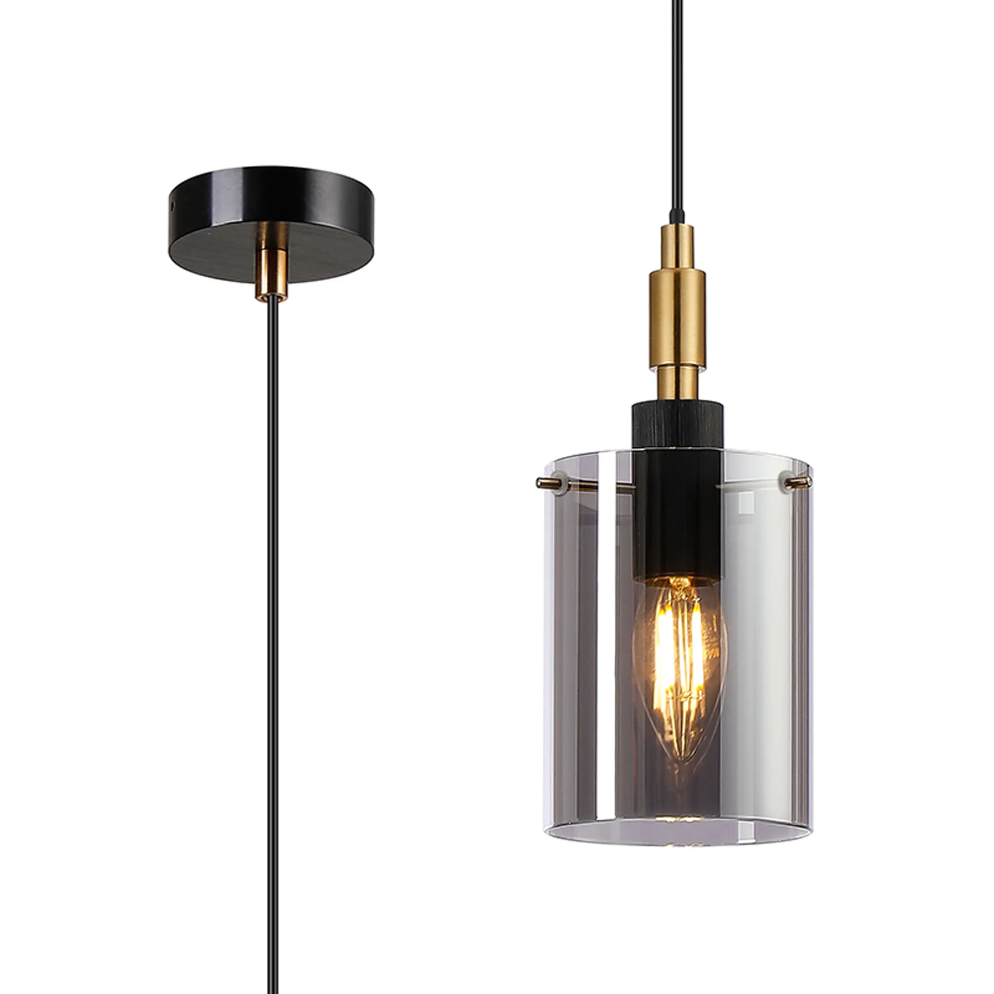 Karlo IP44 Single4 Pendant Light- Various Glass Finishes - Image 2