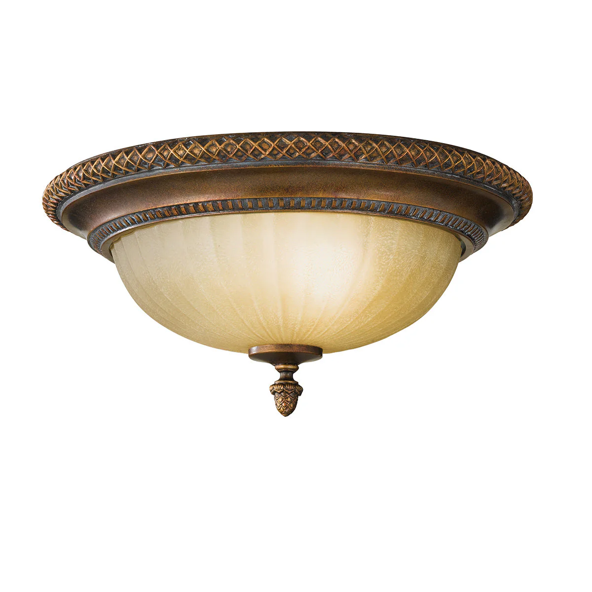 Kelham Hall 2 Light Flush - Firenze Gold/British Bronze
