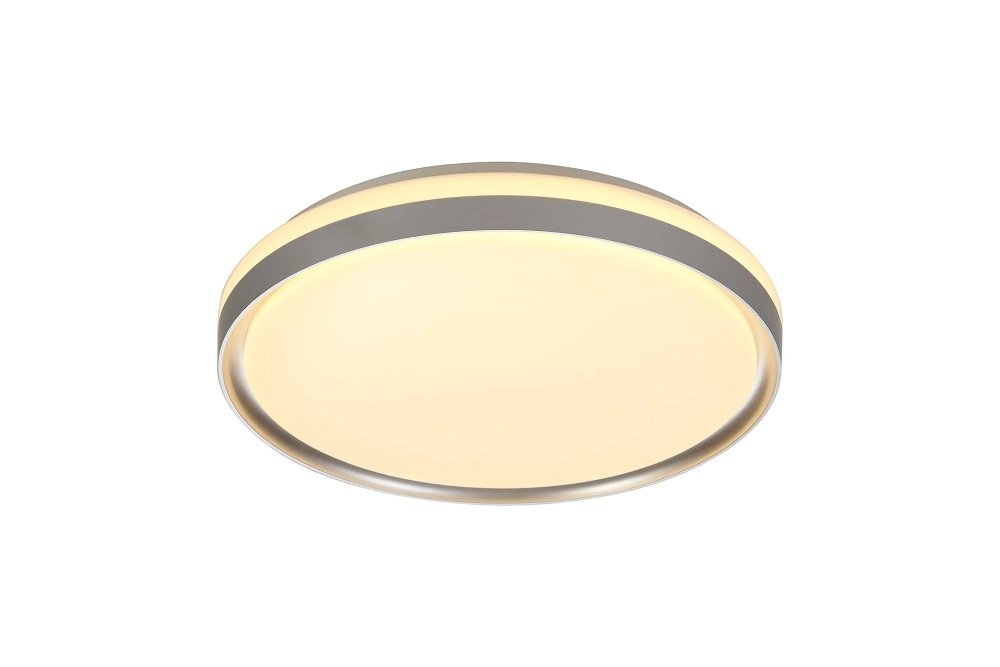 Kelsi LED Ceiling Light 40/49cm - Silver/White Acrylic, IP44