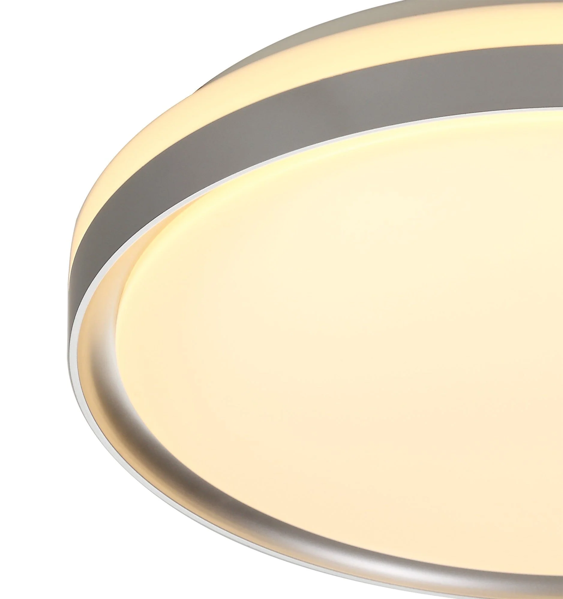Kelsi LED Ceiling Light 40/49cm - Silver/White Acrylic, IP44 - Image 2