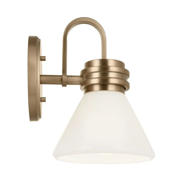 Kichler Farum 1 lt Wall Light IP44- Champagne Bronze/  Polished Chrome/ Black - Image 2
