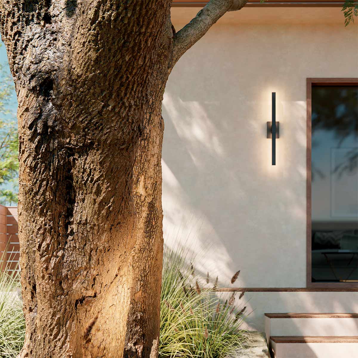 Kichler Nocar LED Exterior Wall Light - Textured Black  IP44 Integrated LED - Image 13