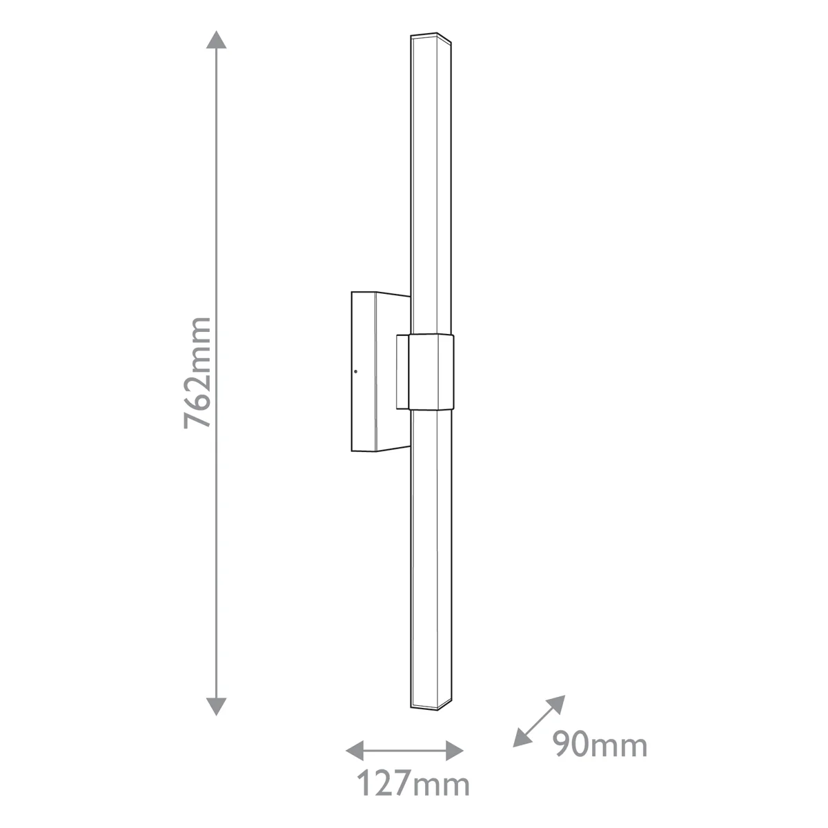 Kichler Nocar LED Exterior Wall Light - Textured Black  IP44 Integrated LED - Image 18