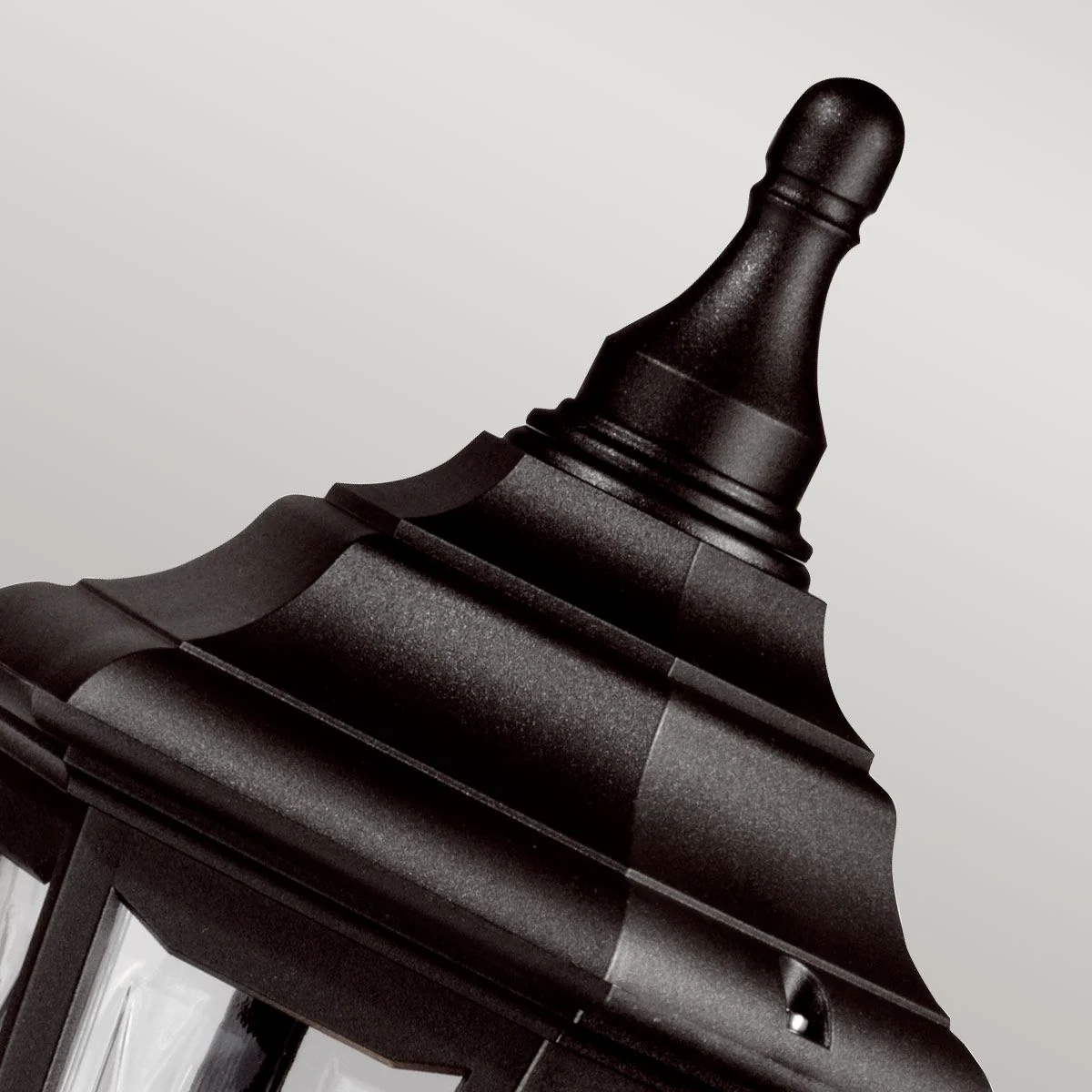 Kinsale 1 Light  Pillar Lantern - Black IP44 E27 - Image 3