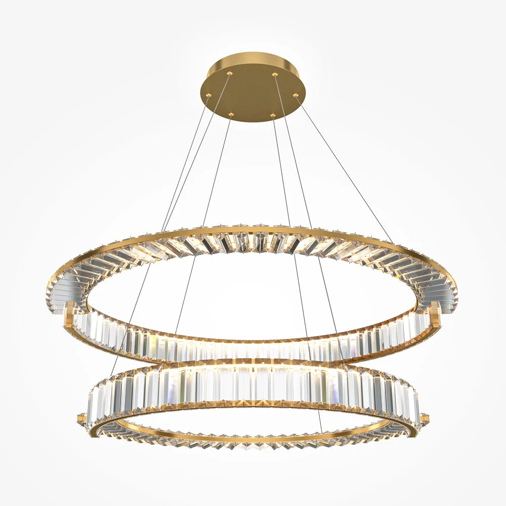 Krone Crystal Ceiling Light - Gold Finish