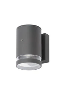 Lens 1Lt/2Lt  GU10 Up or Down Wall Light w/Photocell Anthracite