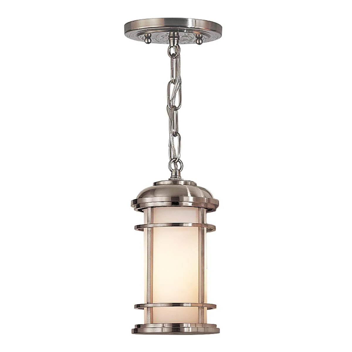 Lighthouse 1Lt IP44 Pendant - Steel/Black