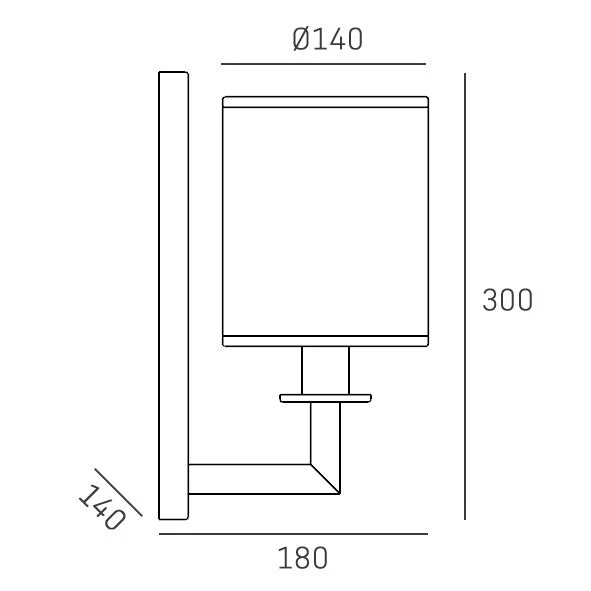 Lille 1Lt Wall Light - Brass/Nickel - Image 4