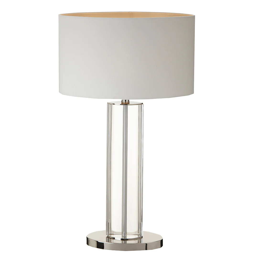 Lisle Table Lamp - Crystal & Nickel