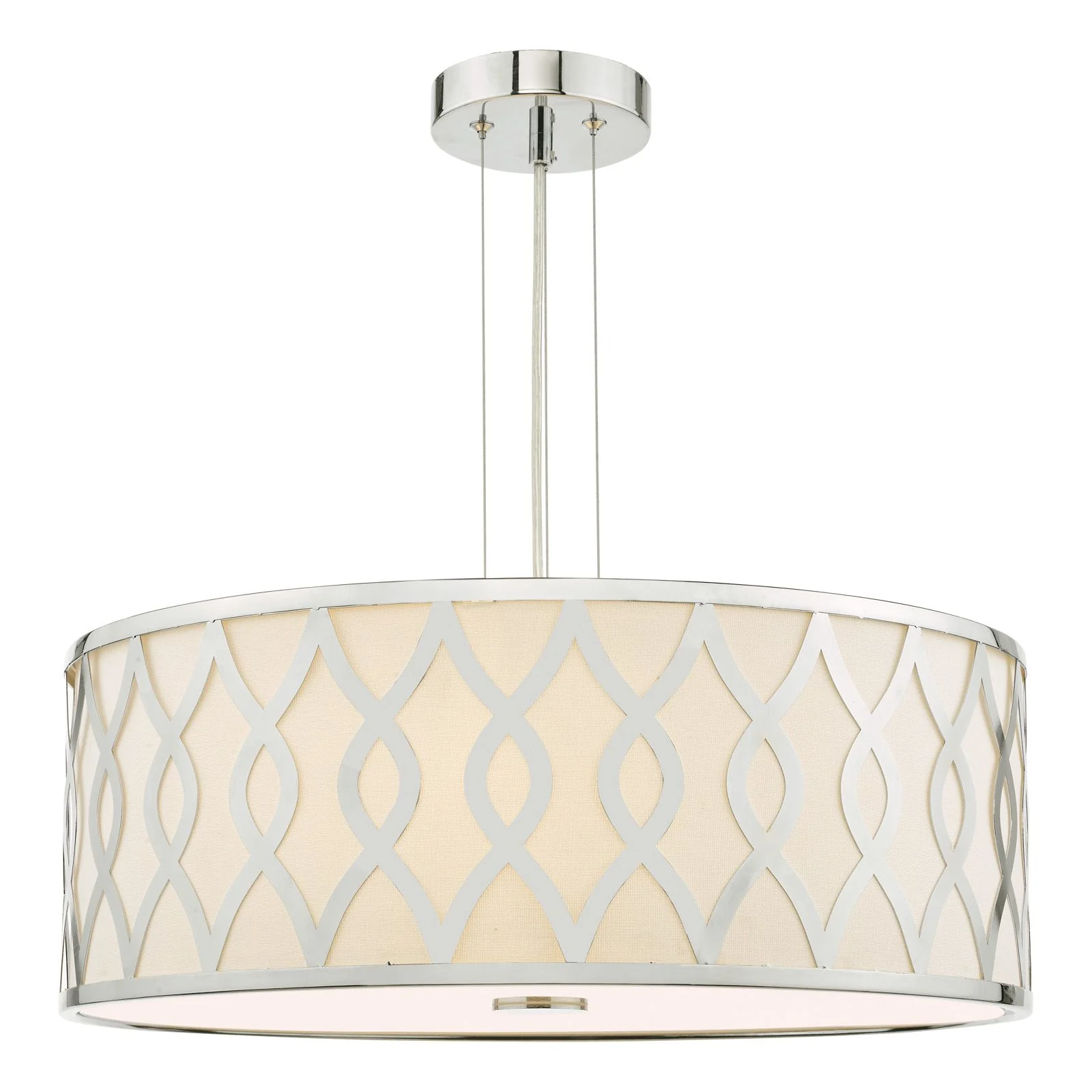 Locryn 4 Lt Ceiling Light- Polished Chrome/ Brushed Bronze