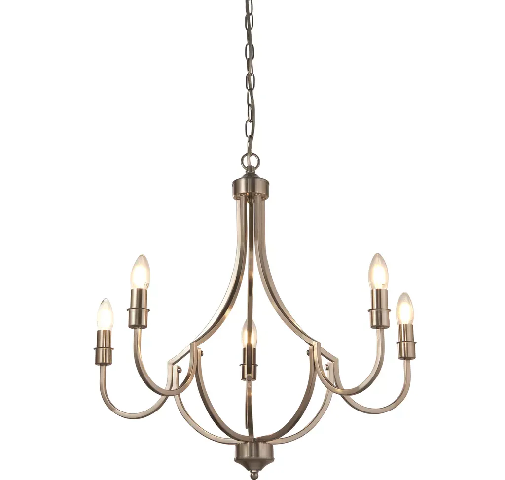 Lodge 5lt/ 8Lt Pendant - Satin Silver/ Black Finish