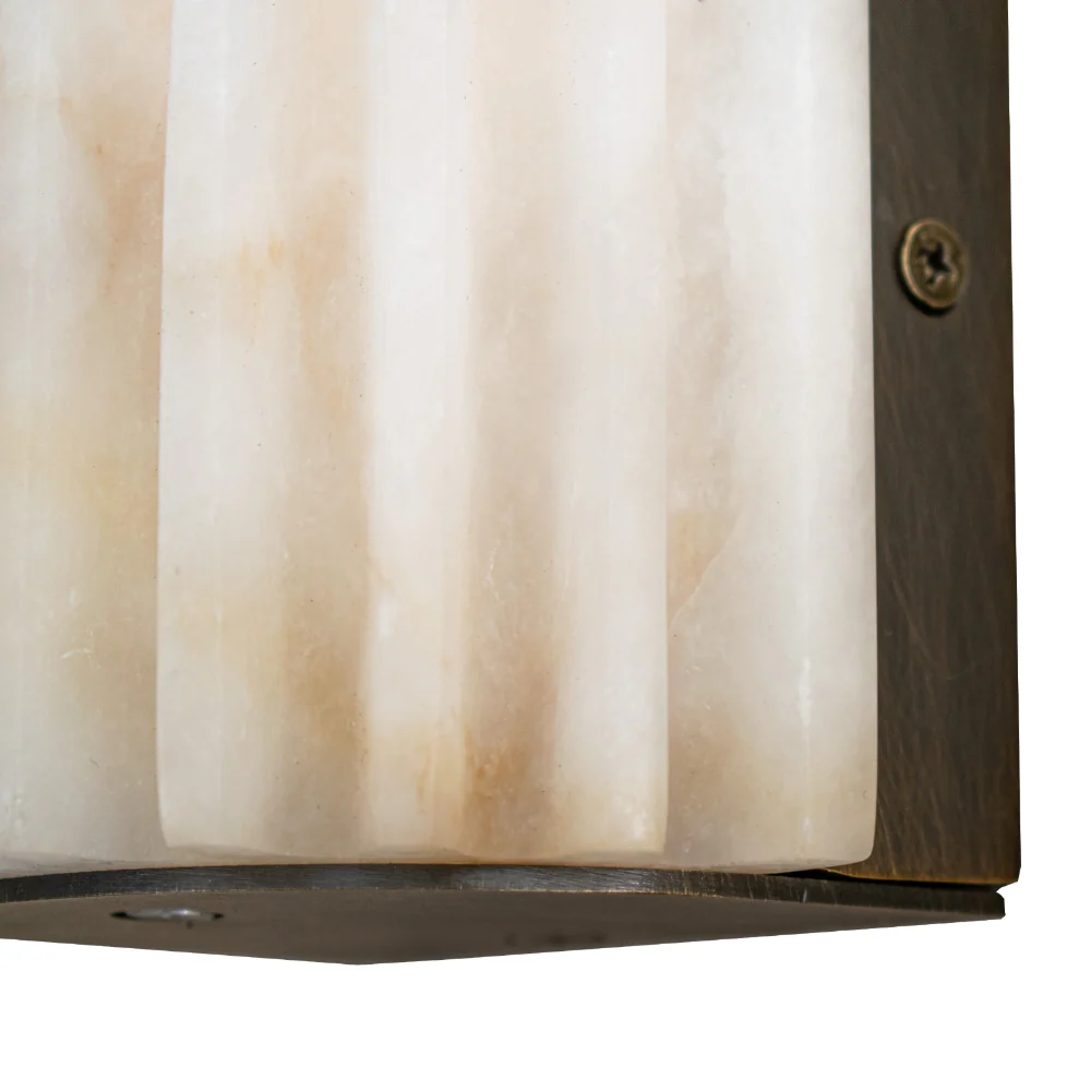 Loreen Wall Lamp - Alabaster & Bronze - Image 3