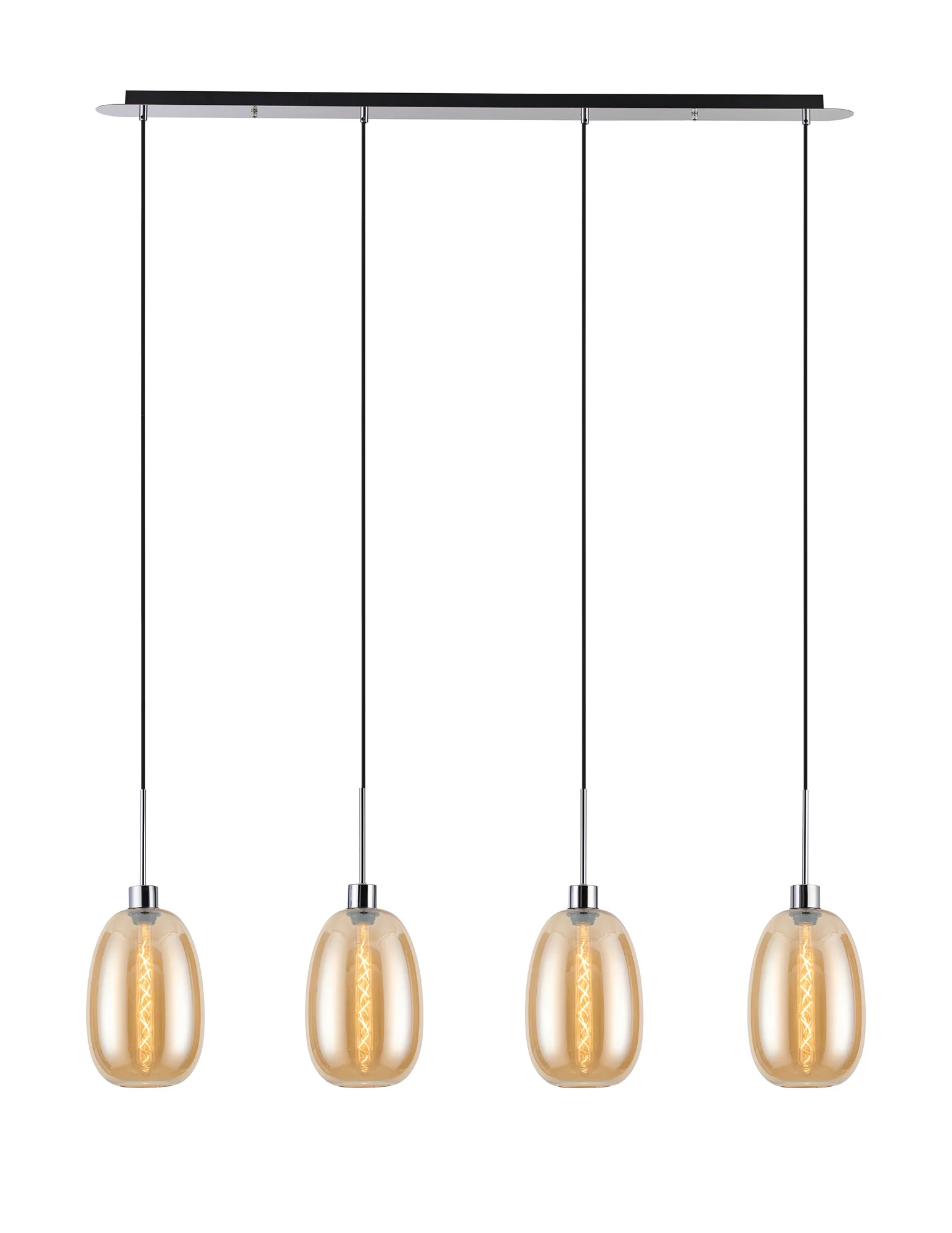 Lori 4Lt Linear Pendant- Polished Chrome w Various Finishes