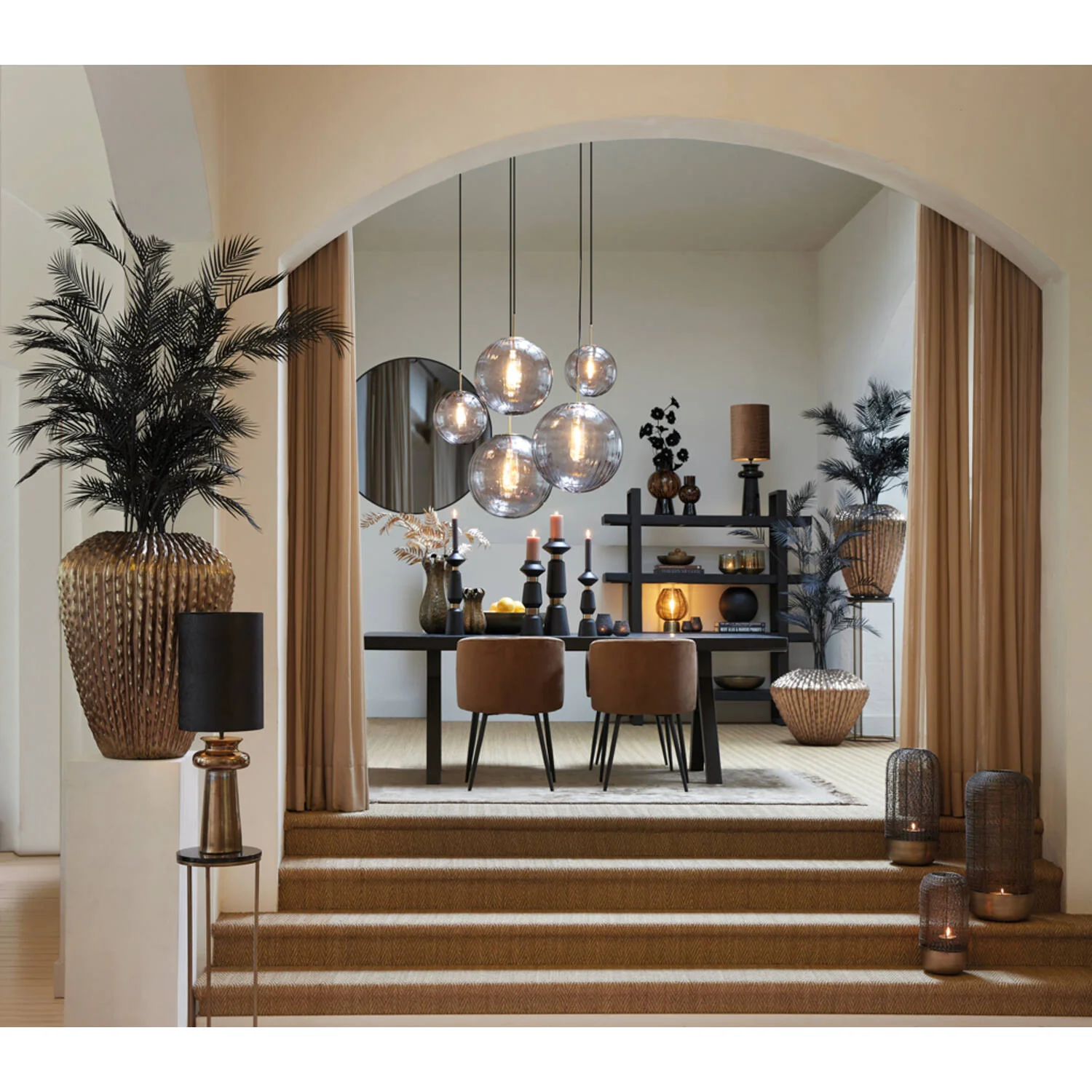 Lubis Shade Cylinder (Various Sizes) - Black/Brown/Grey Finish - Image 38