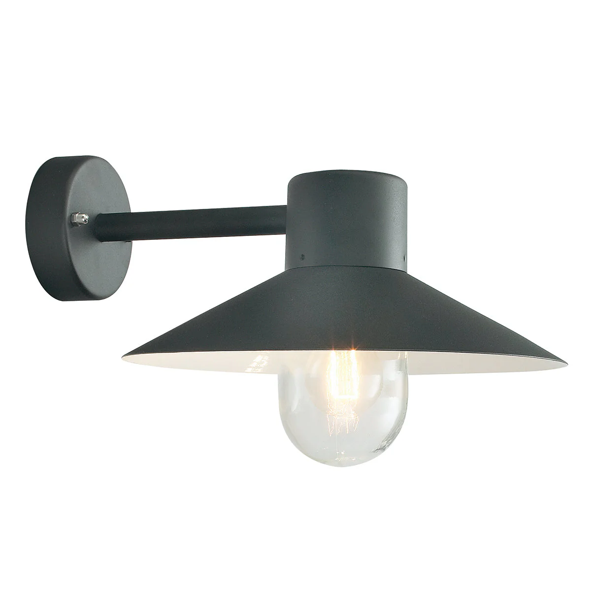 Lund 1 Light Wall Lantern - Black/Galvanised