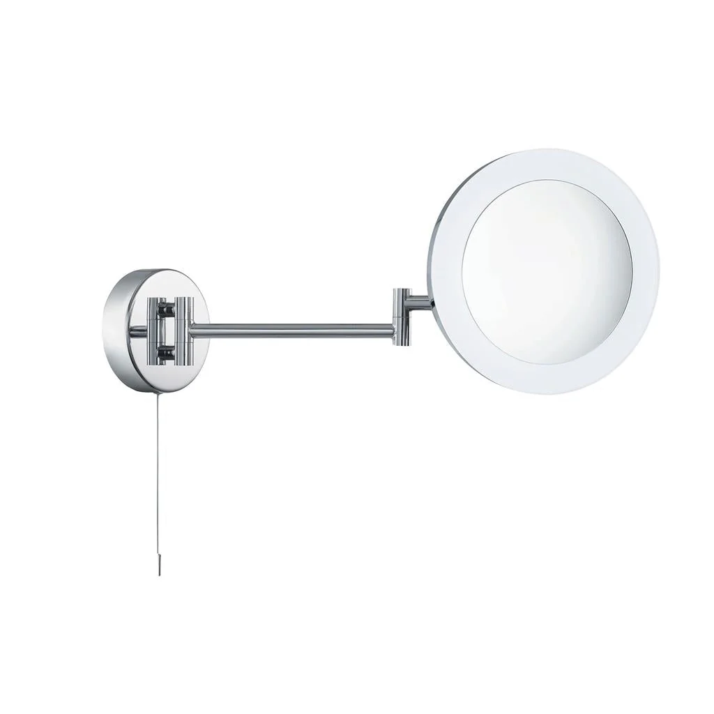Magnifying Bathroom Mirror - Chrome Metal & Mirror