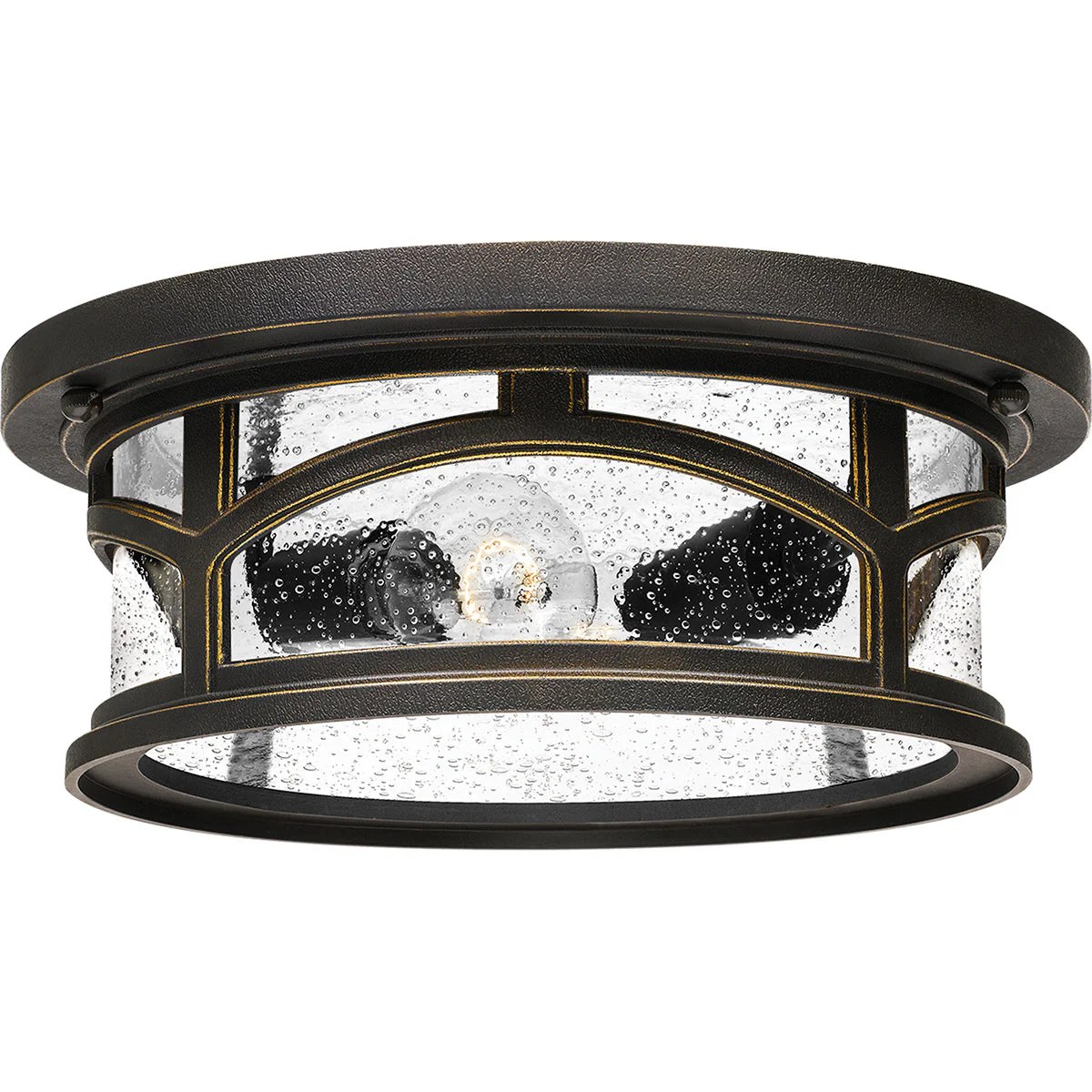 Marblehead 2Lt Flush Mount – Bronze/White Finish