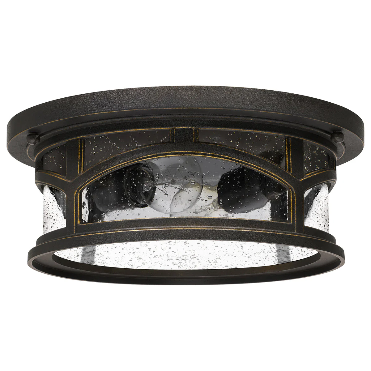Marblehead 2Lt Flush Mount – Bronze/White Finish - Image 2