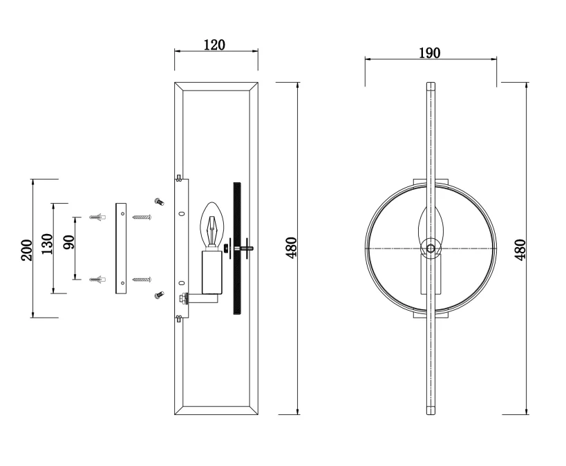 Marmo Wall Lamp Various Styles in Gold Finish - Image 13