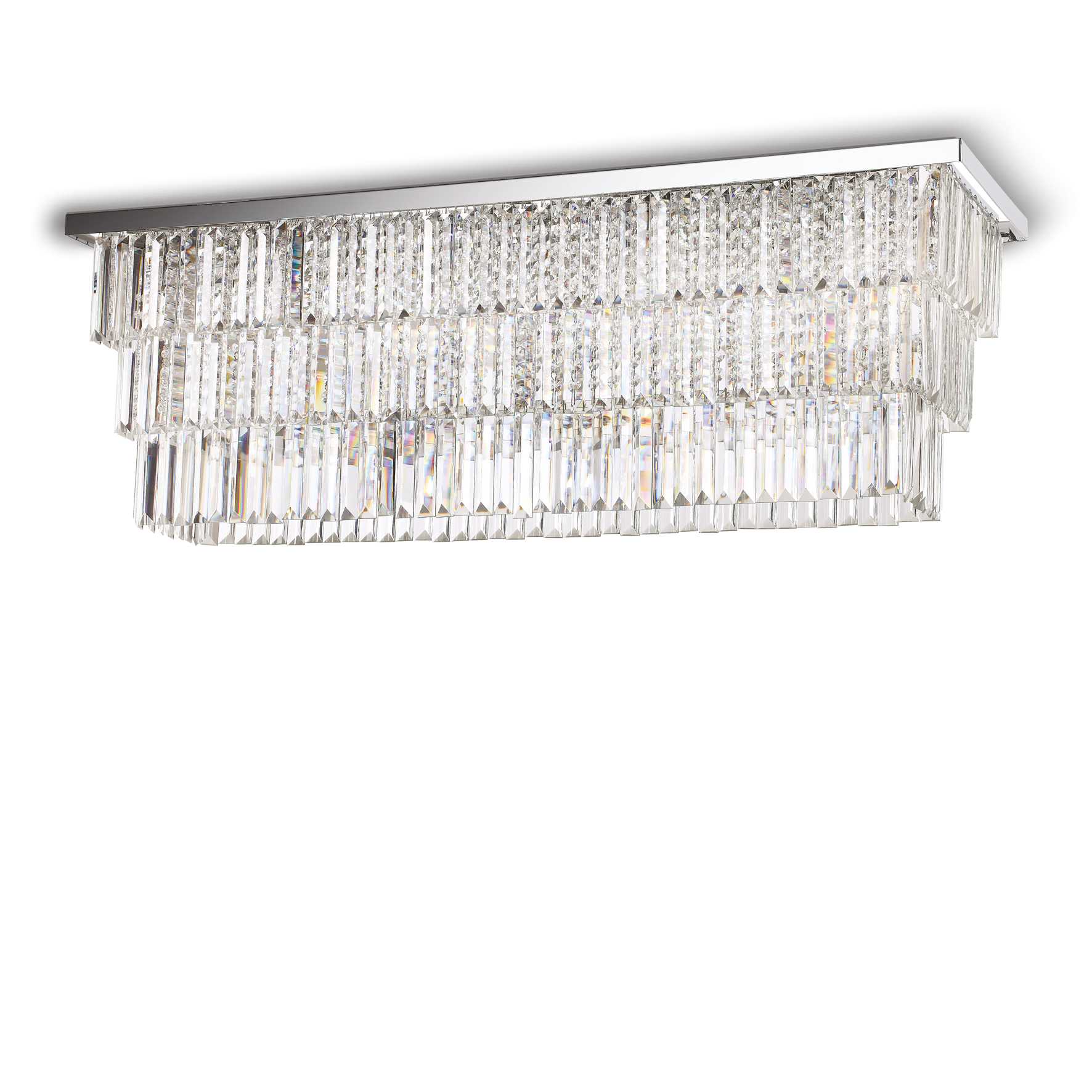 Martinez Crystal Flush Light - Chrome/Gold Finish