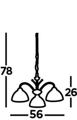 Milanese 3/5Lt Multi-Arm Pendant - Antique Brass  Finish - Image 3