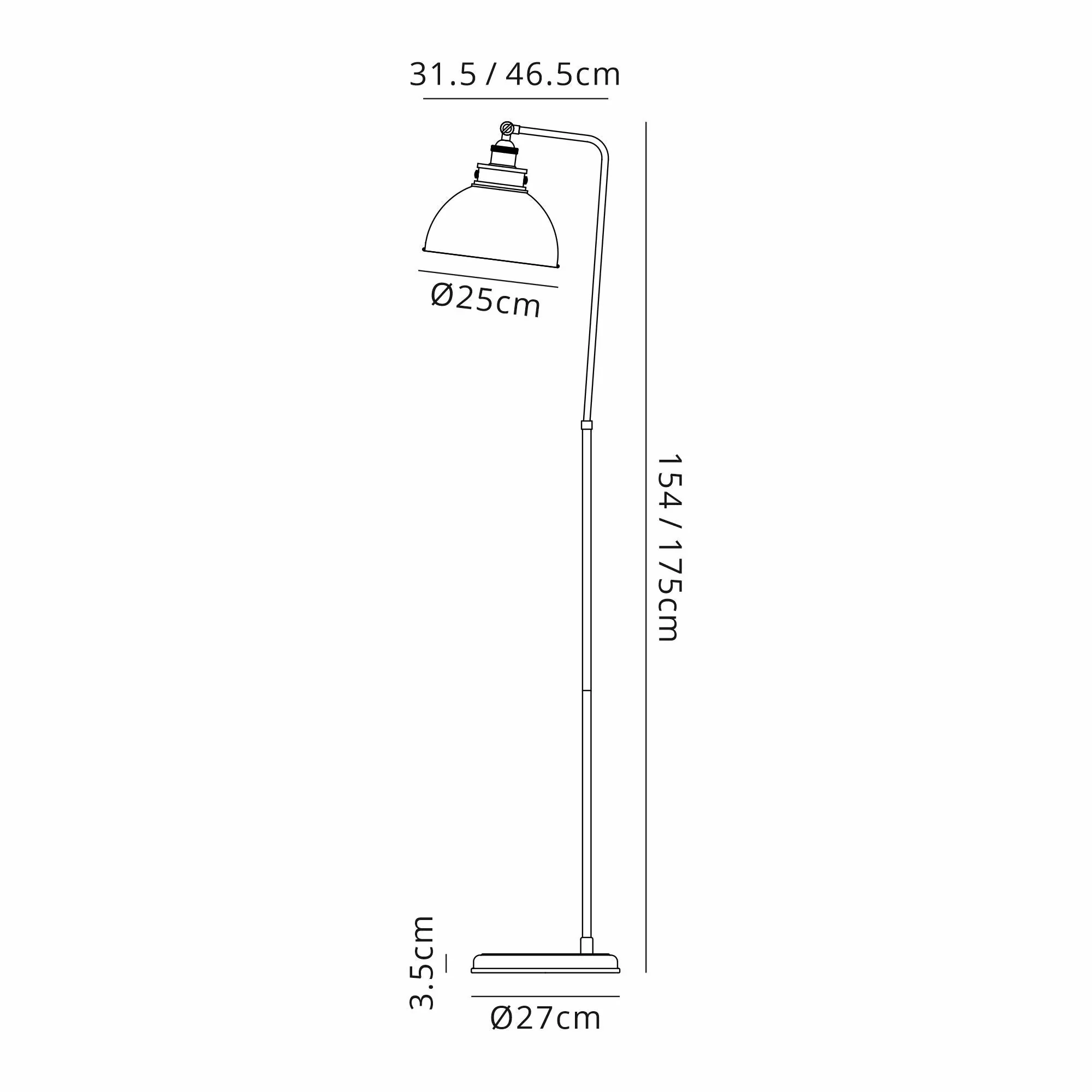 Miner 1Lt Floor Lamp - Various Colours - Image 8