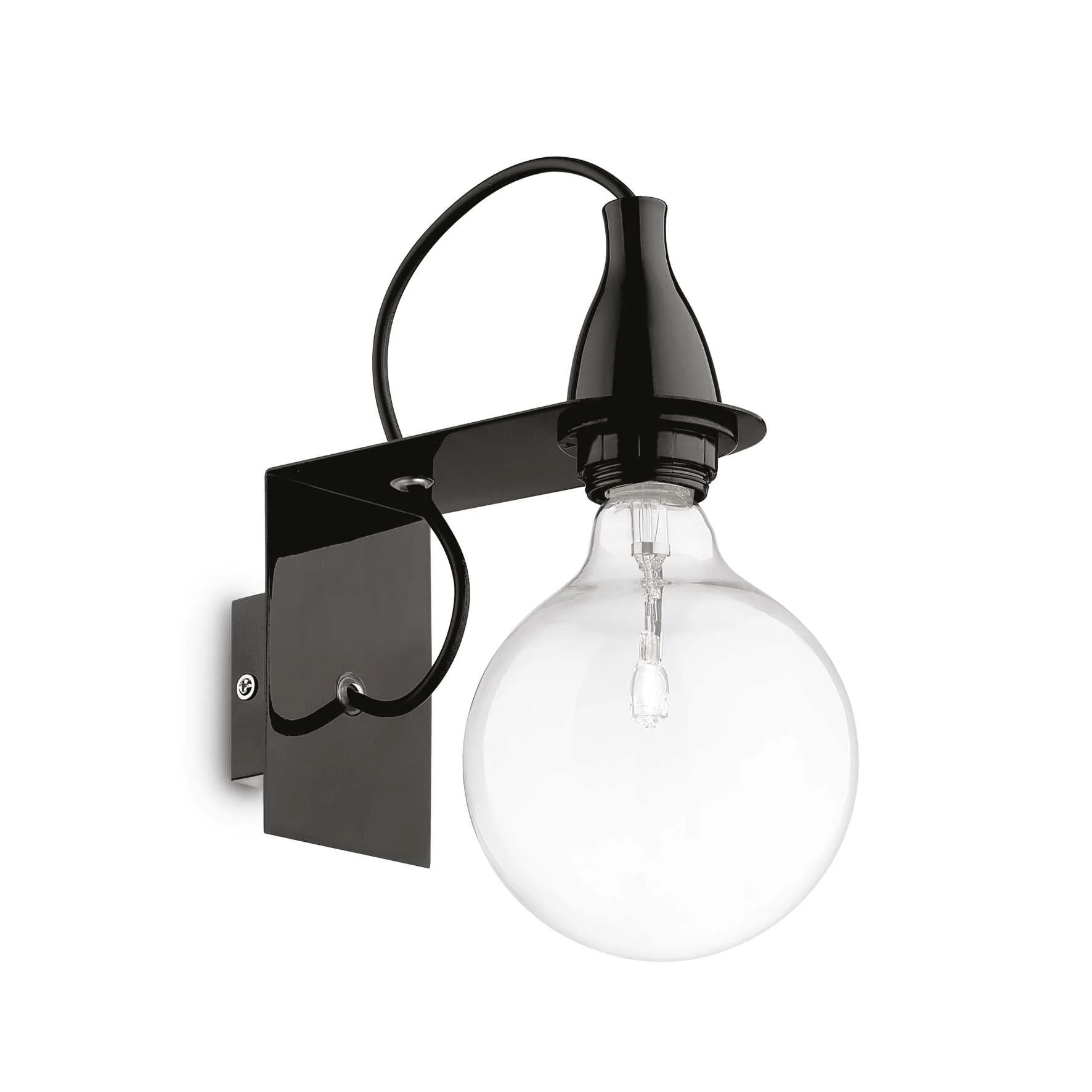 Minimal Wall Light Fitting -Black Finish