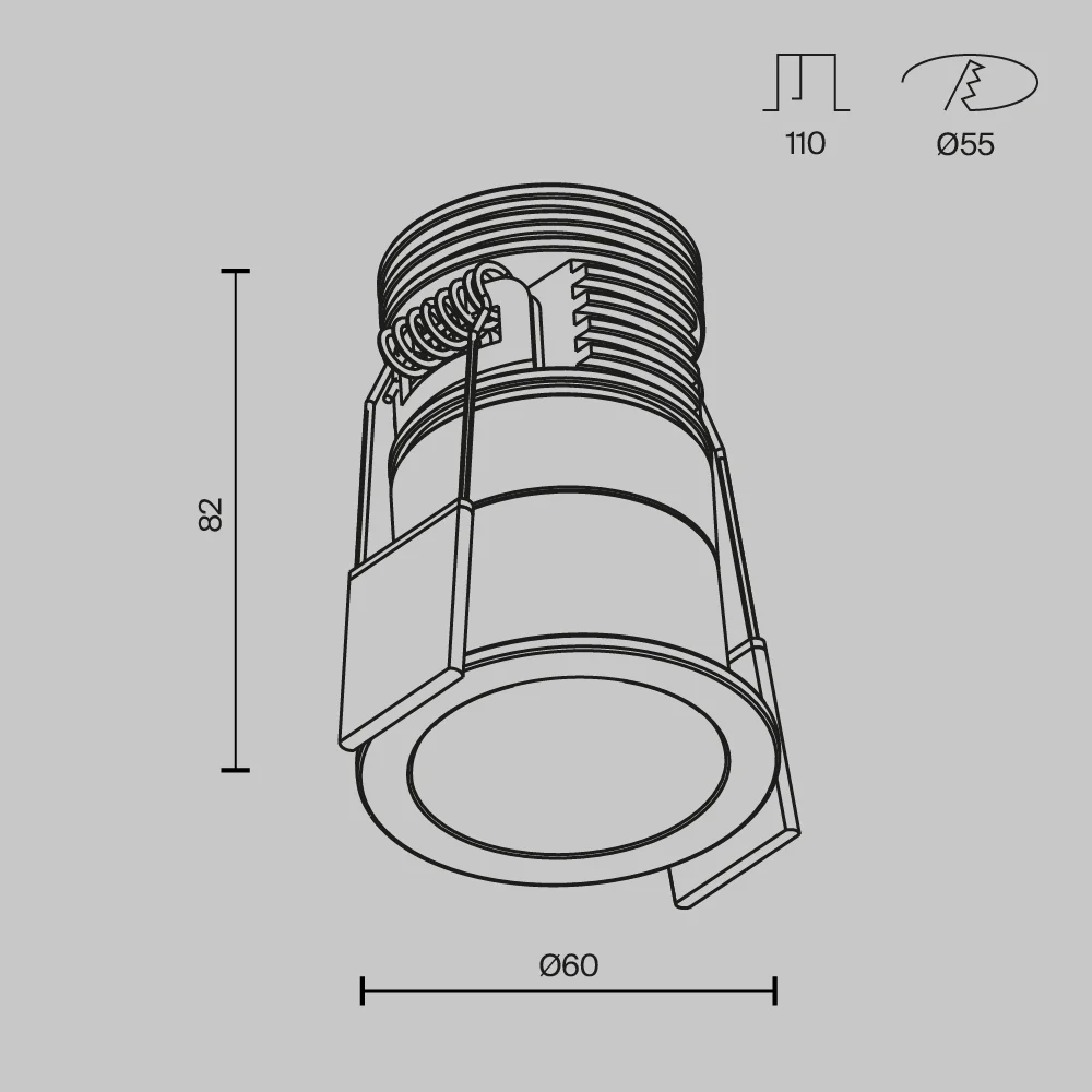 Minor Recessed Downlight- Black & White Finish - Image 9