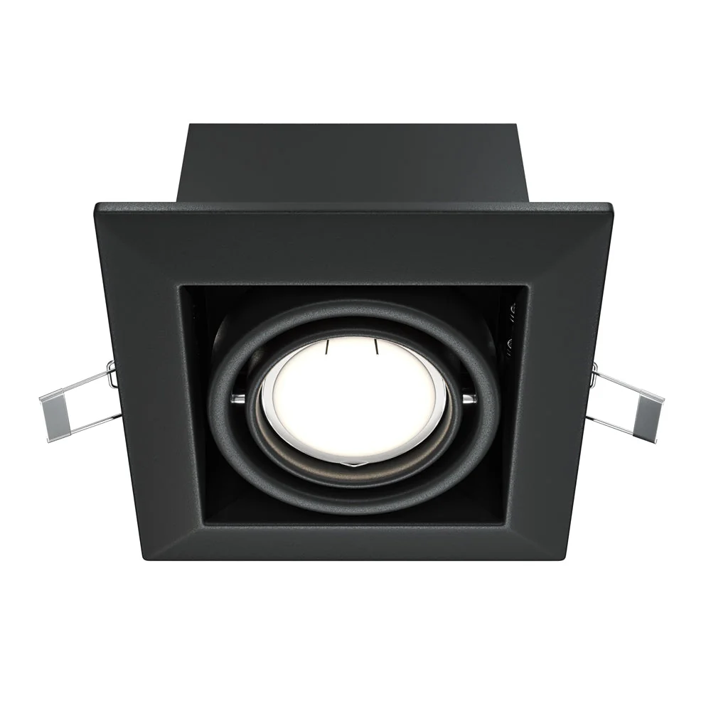 Modern Downlight 1/2 Light Metal - Black/White Finish